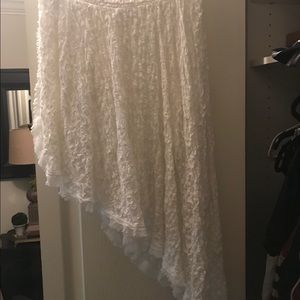 FreePeople asymmetrical gauze skirt.